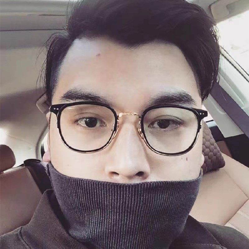 眼镜超轻复古铆钉tr90细边圆框眼镜架全框近视成品眼镜框原宿韩国