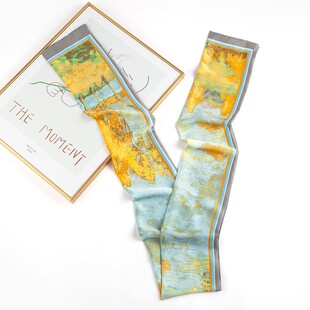 上海故事长条丝巾女2026新款发带包包丝巾高级感绑包丝带腰带领巾