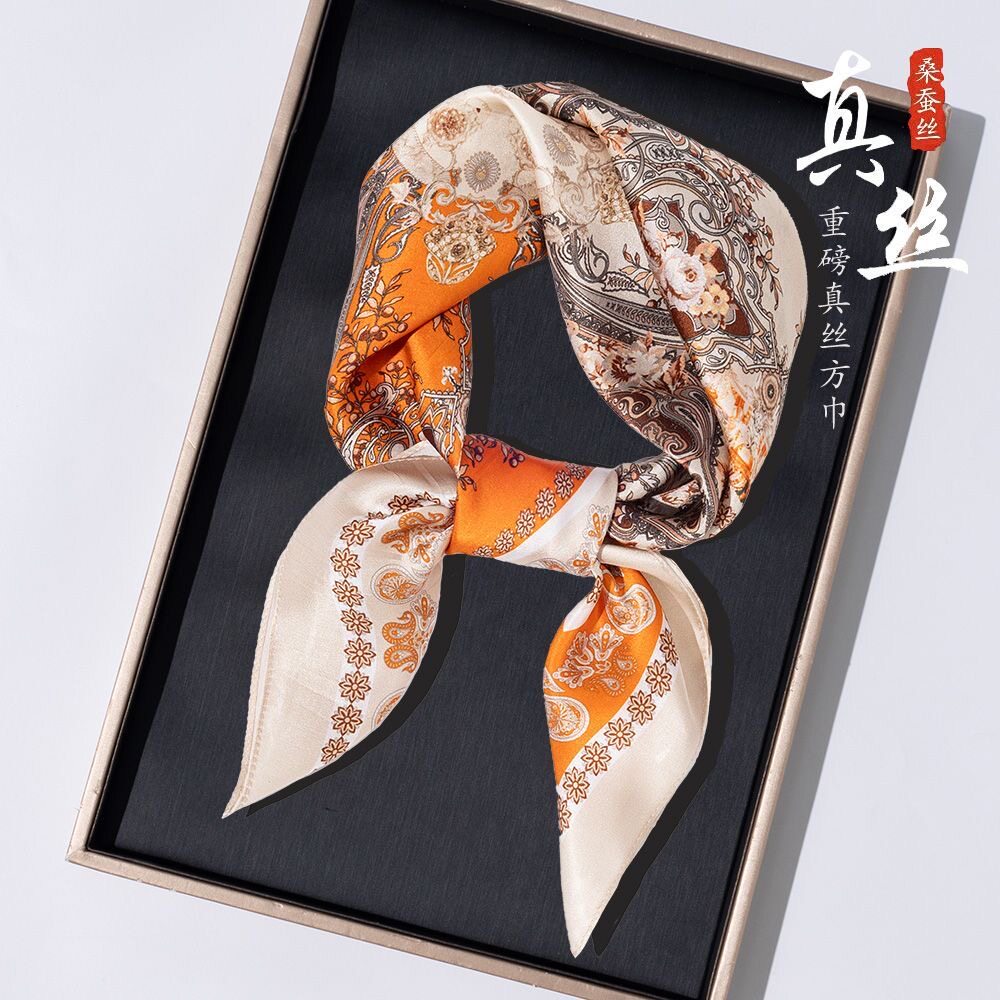 上海故事真丝丝巾女系脖桑蚕丝国风印花丝绸中方巾送妈妈生日礼物