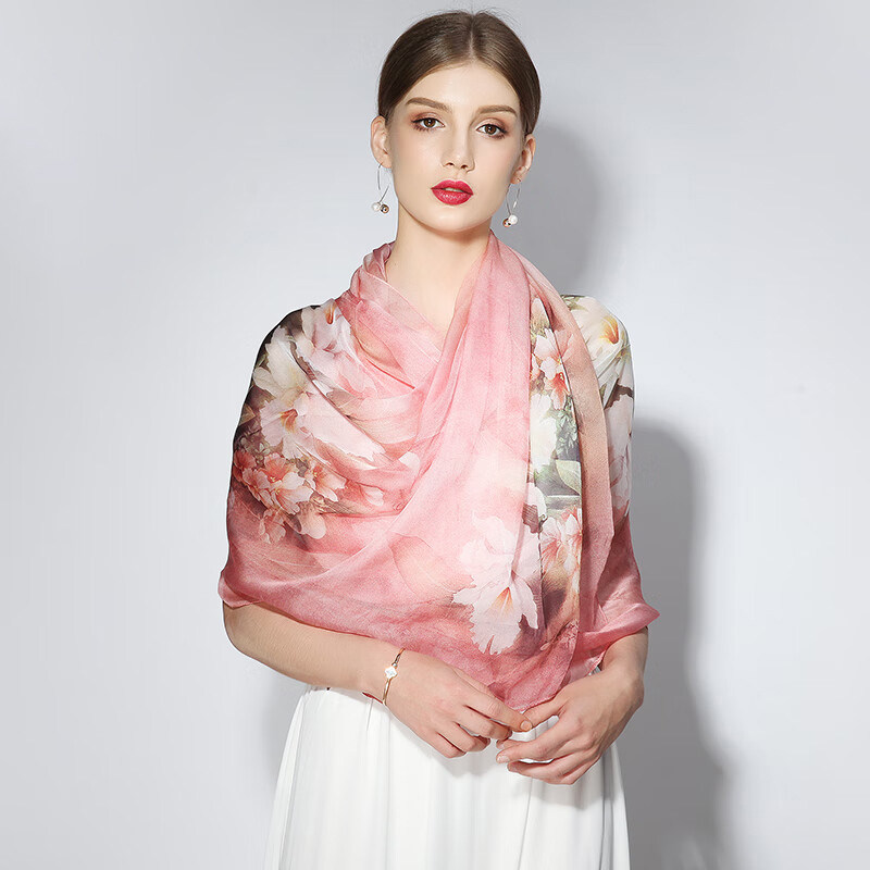 上海故事夏季防晒薄款长条丝巾桑蚕丝丝巾妈妈生日礼物教师节礼物