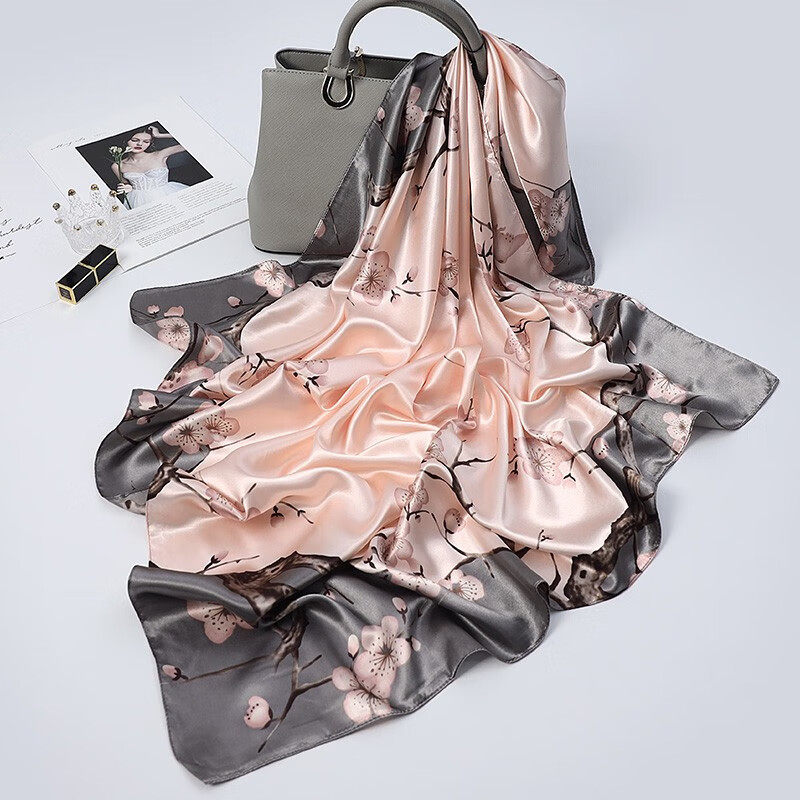 丝巾妈妈披肩外搭女夏季仿真丝丝巾女2025新款大方巾围巾