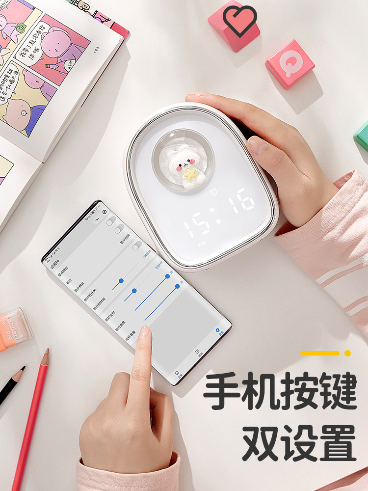 학생들이 데스크톱 소녀 침실 소년을 깨울 수 있도록 2023년 새로운 강력한 모닝 장치를 사용하는 학생들을 위한 스마트 소형 알람 시계
