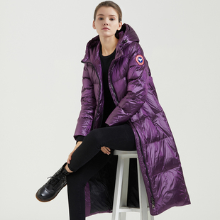 欧洲站高端亮面运动面包服加厚加长款 潮外套原创 羽绒服女过膝冬装