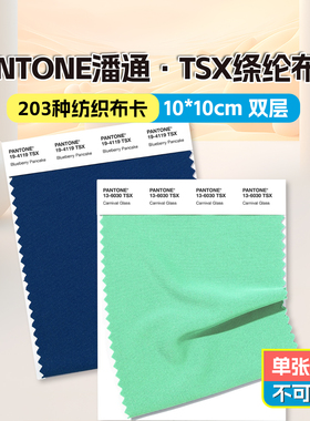 现货PANTONE潘通色卡单张国际标准服装纺织色彩绦纶版单页TSX色卡
