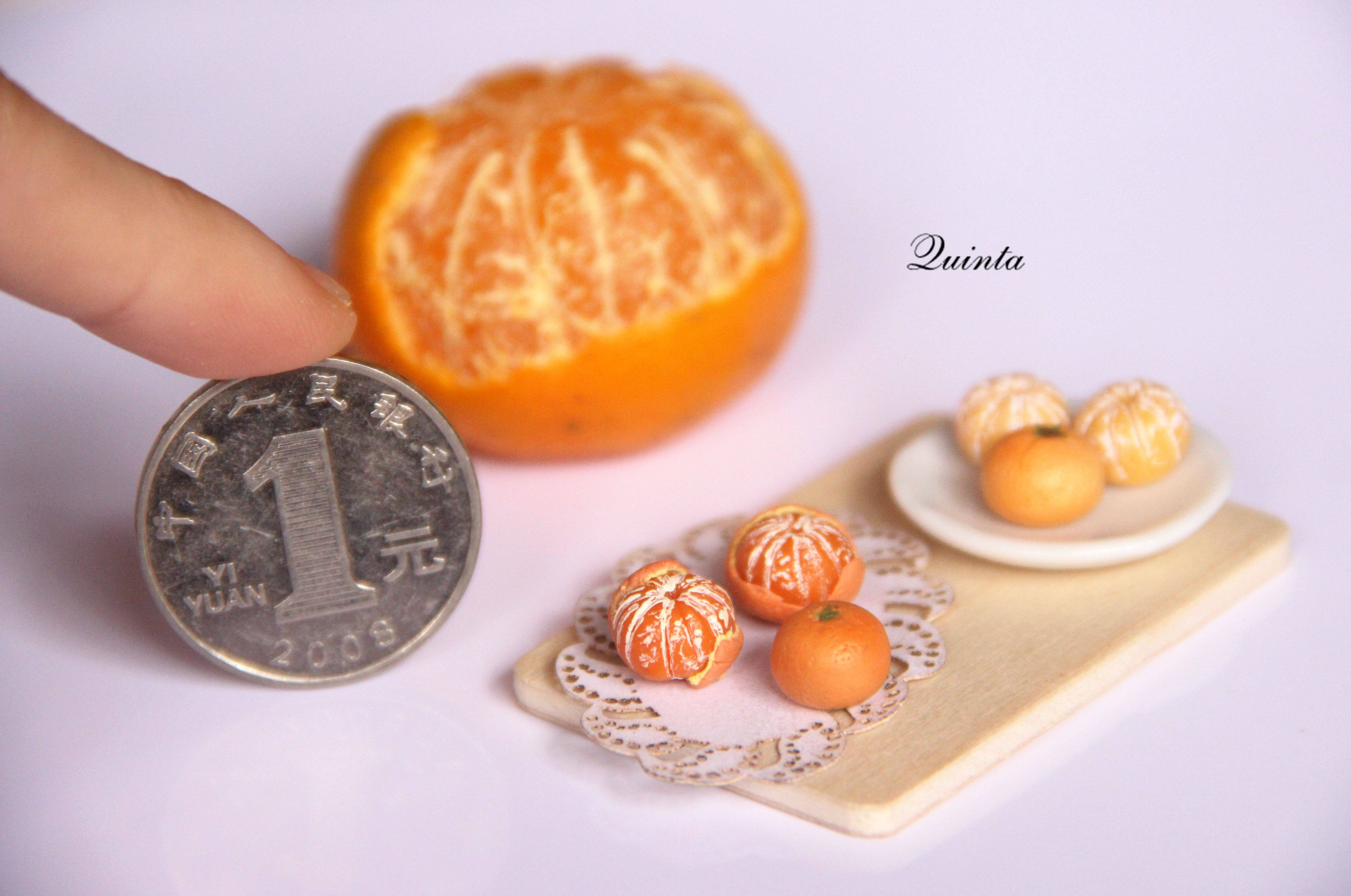 quinta原创手工桔子剥皮橘子925银耳钉耳夹不对称仿真水果耳饰