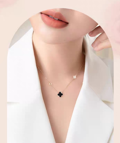 S999足银四叶草项链女款2025新款爆款纯银轻奢生日礼物七夕送女友