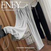 阔腿拖地长裤 街舞宽松垮裤 女潮 痞帅撞色设计感直筒卫裤 两种穿法