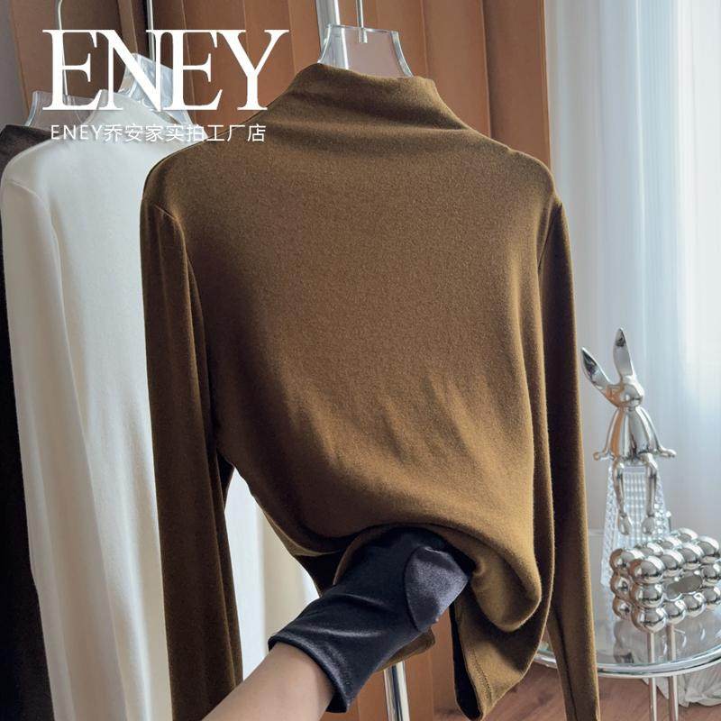 软糯弹力舒适款~半高领修身打底衫秋冬洋气内搭中领百搭显瘦T恤潮,女装/女士精品,T恤,淘宝优惠券,粉丝福利购,淘宝优惠卷