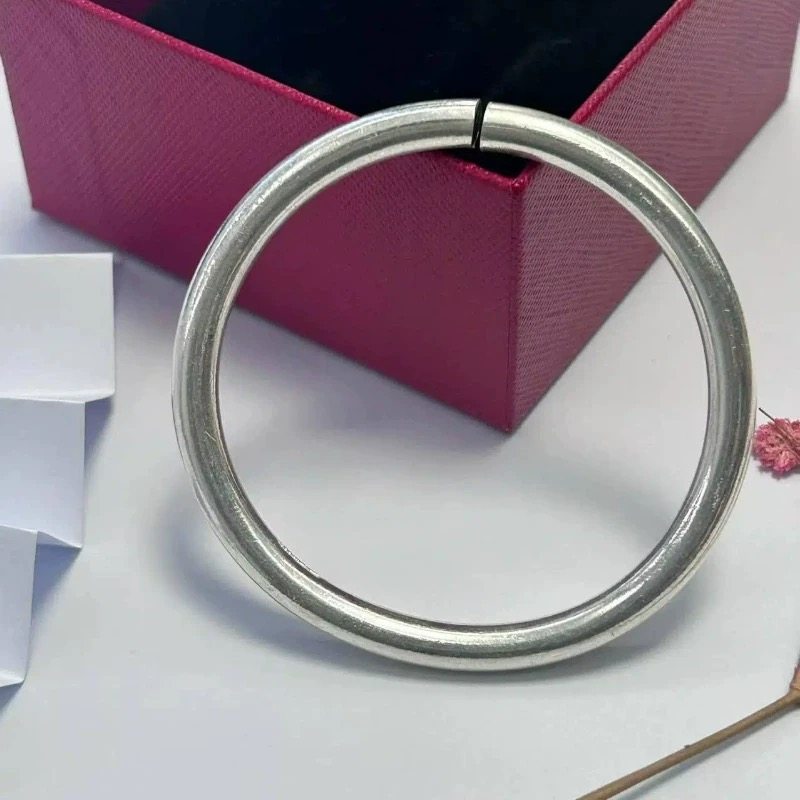 正品实心银手镯女999纯银送妈妈母亲节日长辈银饰足银镯投资送人