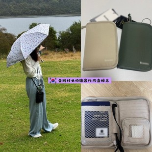 韩国直邮代购情侣Branden卡包护照钱包防盗旅行手机包单肩斜挎包