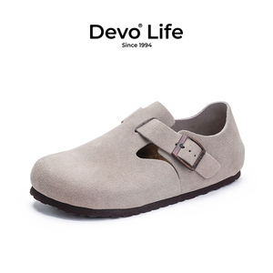Devo/的沃软木鞋休闲时尚复古文艺情侣女鞋【预售十天】66008