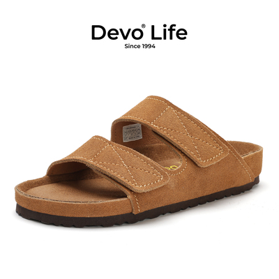 Devo夏季百搭一字拖鞋
