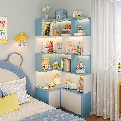 暧逸儿童可爱奶油风床头柜书柜