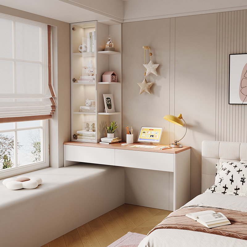 暧逸飘窗柜儿童书桌梳妆台