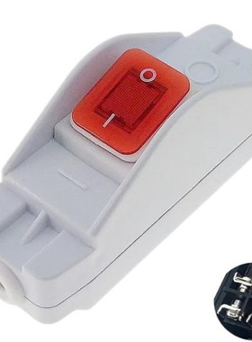 白色红灯大电流30A线上中途开关手捏按键船型IP65防水螺丝接线