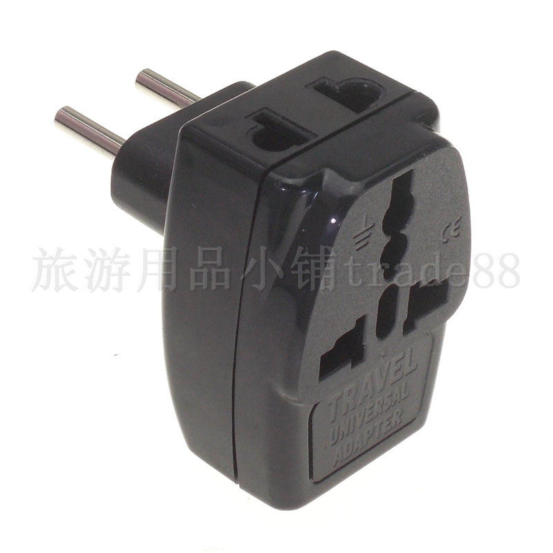嵌入式欧标万用转换插头一转三插孔 中国英国美国电器欧洲通用10A