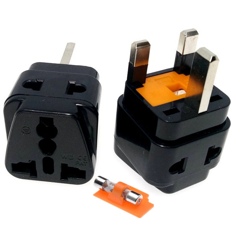 英标插座一转二万用转换插头带13a保险丝新加坡迪拜转国标插头