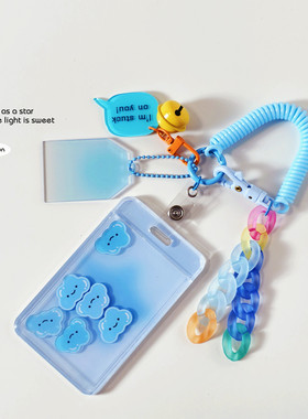 FS房原创设计透明校园一体学生证件公交工作饭卡亚克力摇摇乐卡套