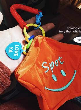 FS房原创设计亚克力彩色链条扣星星耳机零钱收纳包钥匙扣挂件百搭