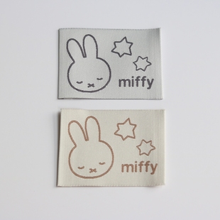 可爱卡通米fei兔织唛布标服装 辅料领标设计定制织标源头工厂现货