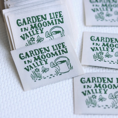 姆明周边辅料GARDEN LIFE IN MOOMIN织标织唛现货布标服装领标