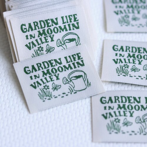姆明周边辅料GARDEN LIFE IN MOOMIN织标织唛现货布标服装领标