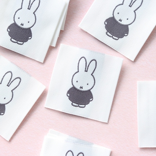 米菲兔子织唛头布标服装 辅料领标设计定制商标织标源头工厂现货