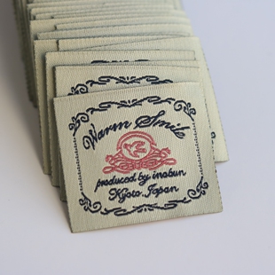 现货复古领标设计织标商标唛头源头印唛织唛布标水洗标织唛定制