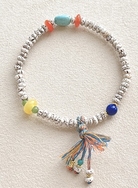 天然星月松石多宝菩提手链女款单圈手串饰品礼物