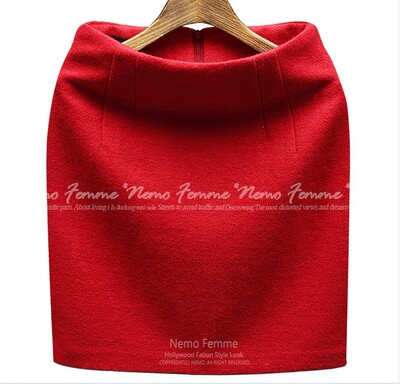 包邮2020新款韩版秋冬毛呢女裙