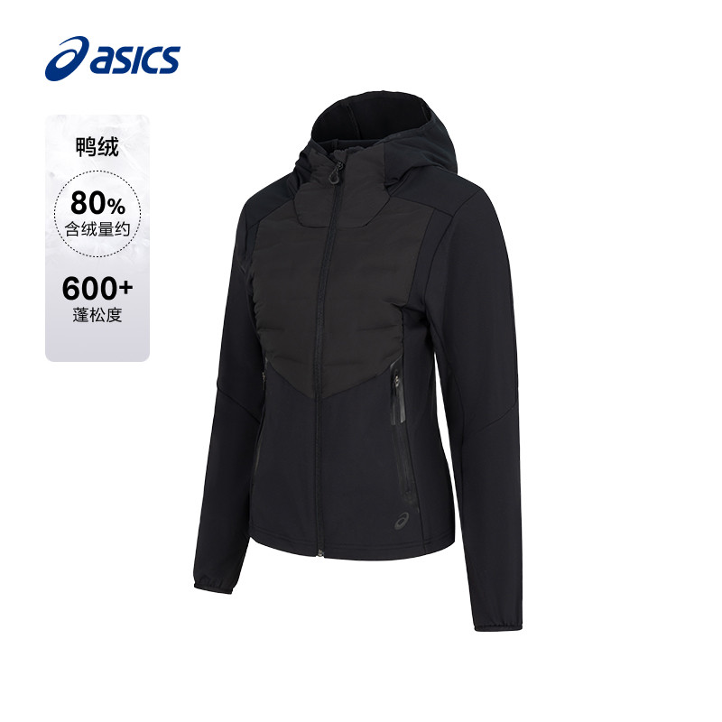 ASICS亚瑟士新款女式跑步羽绒夹克保暖磨毛柔软舒适羽绒服棉服