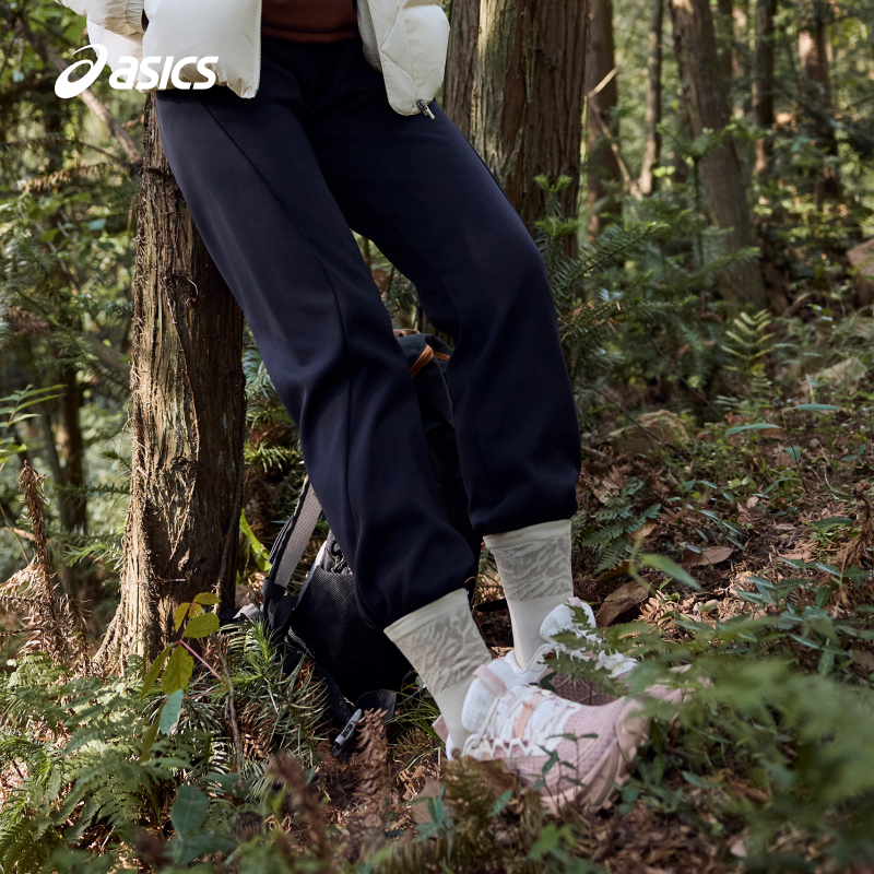 亚瑟士女式运动加绒针织长裤