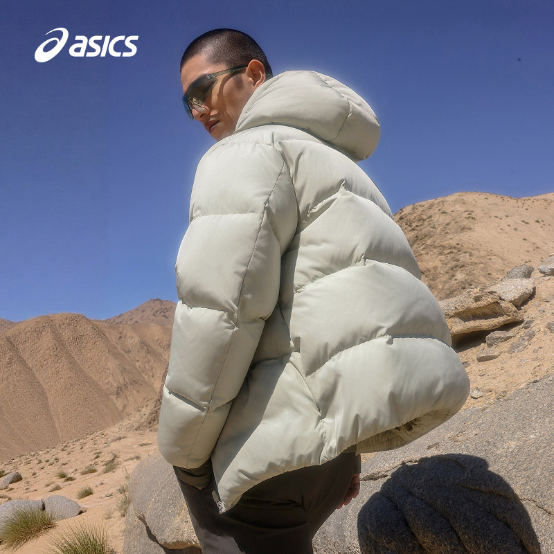 亚瑟士男子保暖羽绒夹克