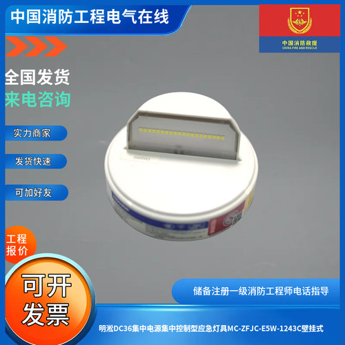 明淞DC36集中电源集中控制型应急灯具MC-ZFJC-E5W-1243C壁挂式