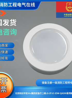 北京利达华信36v集控应急灯二线LD-ZFJC-E5W-Q4200系列吸顶明装型