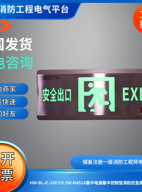 海湾集中控制36v应急疏散标志灯具HW-BLJC-10EⅡ0.5W-N451A安口