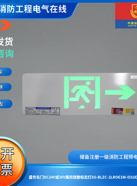 盛世名门DC24V或36V集控疏散标志灯SS-BLZC-2LROE1W-D318双面单向