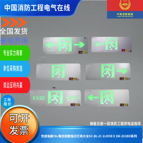 世成电器36v集控疏散指示灯具大全SC-BLJC-1LROEⅡ1W-201BD系列