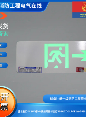 盛世名门DC24V或36V集控疏散标志灯SS-BLZC-1LROE1W-D318单面向右