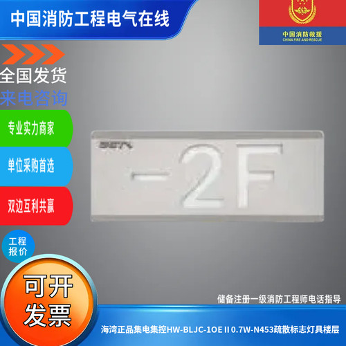 海湾正品36V集电集控疏散标志灯具HW-BLJC-1OEⅡ0.7W-N453楼层