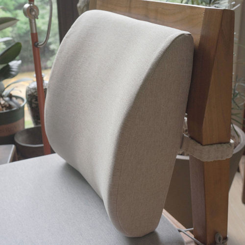 办公室座椅腰垫纯色简约现代慢回弹记忆棉可拆洗腰枕靠垫护腰靠枕-封面