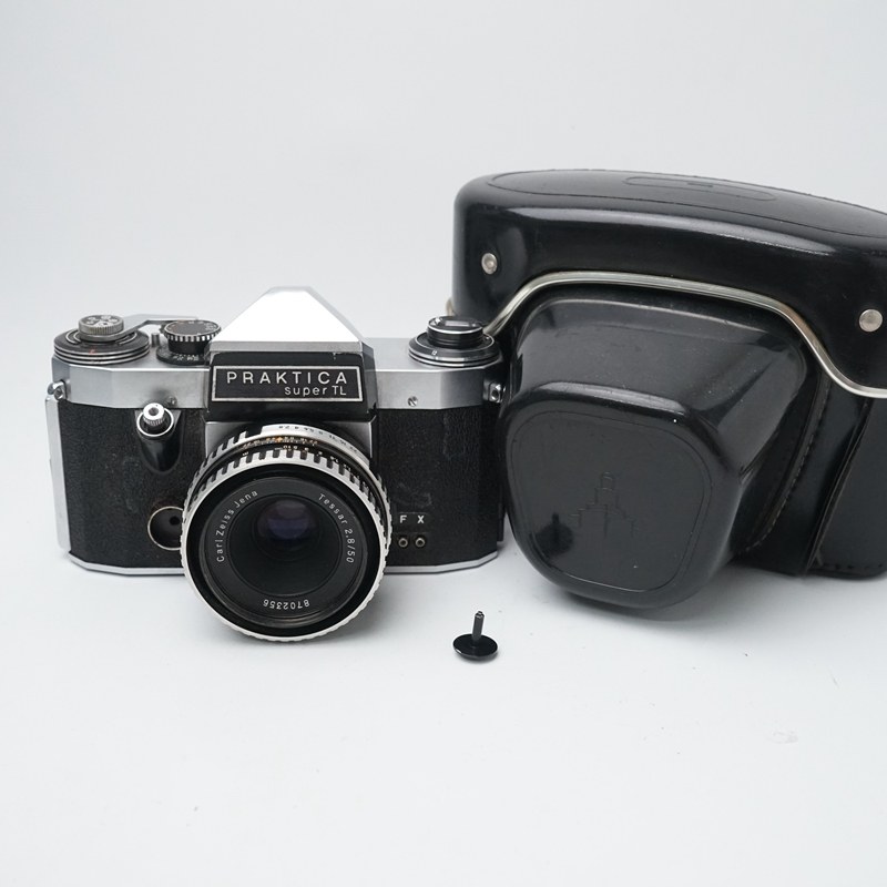 瑕疵 全金属德国praktica TL胶片单反相机m42口czj50/2.8镜头机械