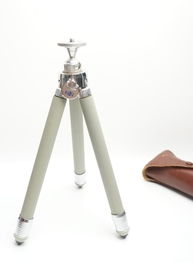 德国 铜质三脚架 ISING老式胶片相机用 拉伸铜脚复古收藏摆设道具