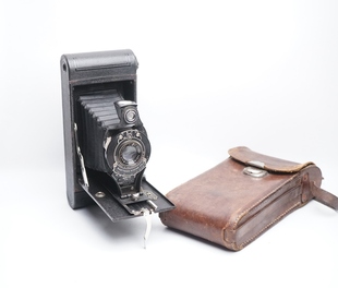 1926年柯达KODAK Hawkeye皮腔折叠机古董照相机收藏116胶片 NO.2A