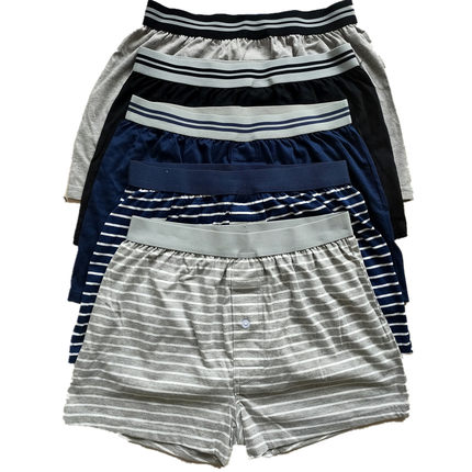 优衣璐涤棉高腰前开宽松肥款大码男士平角内底裤头7-312三件包邮