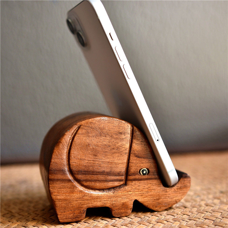 泰国进口实木家居桌面摆件手机支架底座木雕小象家居饰品平板支架,家居饰品,桌面摆件,淘宝优惠券,粉丝福利购,淘宝优惠卷