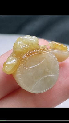 29.1-24-7.6mm,水润 招财貔貅 吊坠，天然翡翠A货，jhy6530