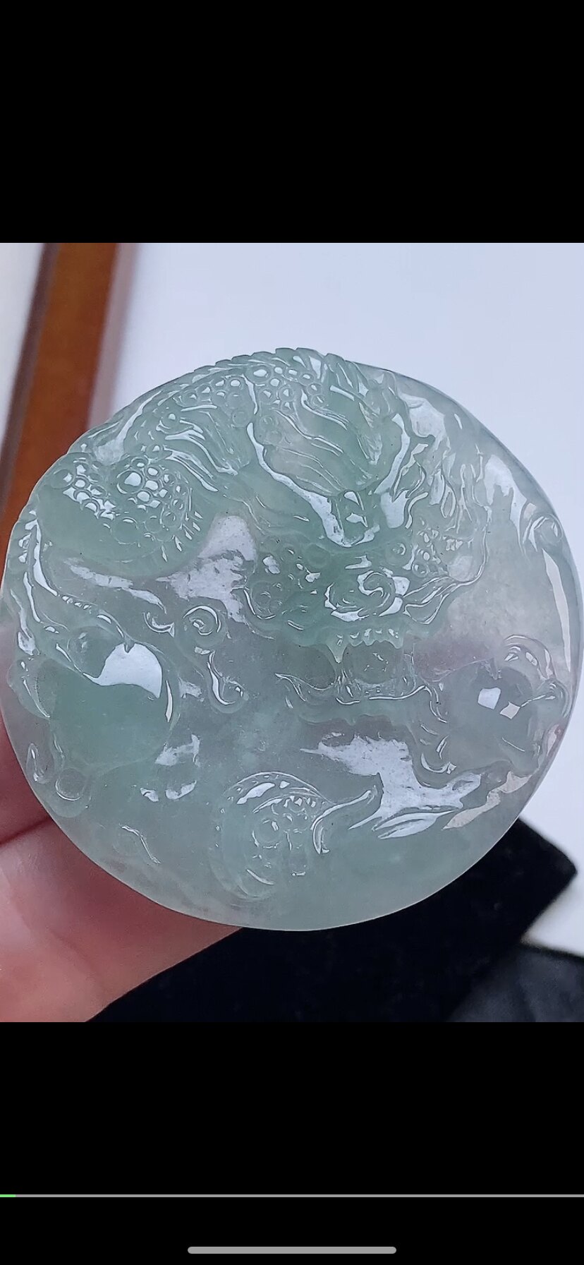 50.1-7.7mm,水润  龙牌 吊坠，天然翡翠A货 vvx6716-18