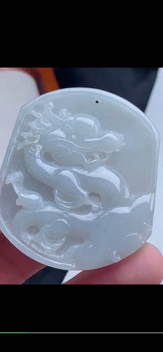 55.8-49-6.9mm,水润  龙牌吊坠，天然翡翠A货aaa68.2十三