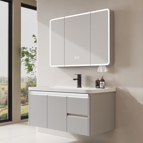 陶瓷一体浴室柜洗脸洗手盆柜组合